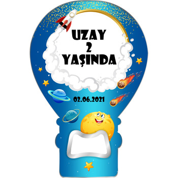 Uzay Mavi Galaksi Temalı Balon Magnet Açacak