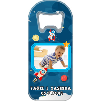 Uzay Temalı Fotoğraflı Oval Açacak