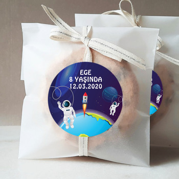 Uzay Ve Astronot Temalı Sticker