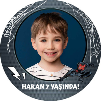 Venom Spiderman Temalı Akrilik Daire Magnet