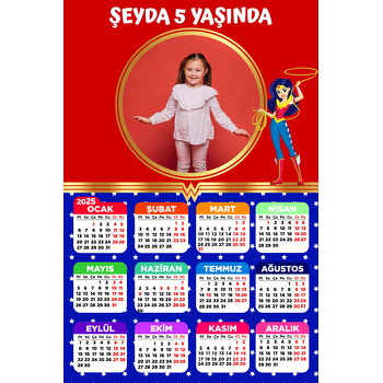 Wonder Woman Temalı Takvim Magnet