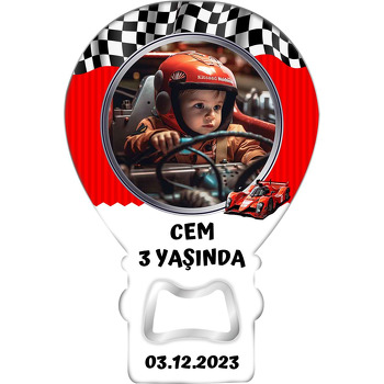 Yarış Arabası Temalı Balon Magnet Açacak