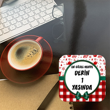 Yeni Yıl Temalı Bardak Altlığı