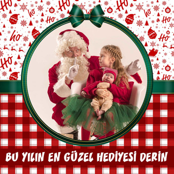 Yeni Yıl Temalı Resimli Kare Doğum Günü Parti Afiş