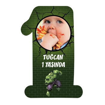 Yenilmezler Hulk Temalı Doğum Günü Magnet