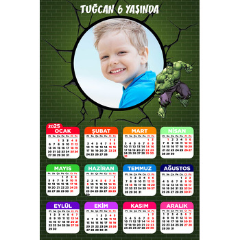 Yenilmezler Hulk Temalı Takvim Magnet