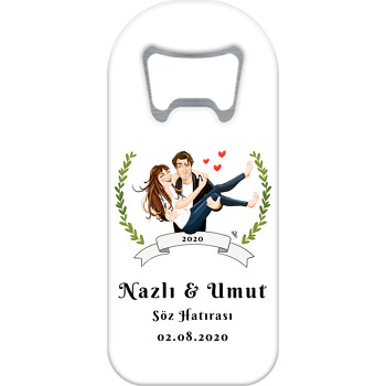 Yeşil Yapraklarla Gelin Damat Temalı Söz Nişan Nikah Uzun Açacak