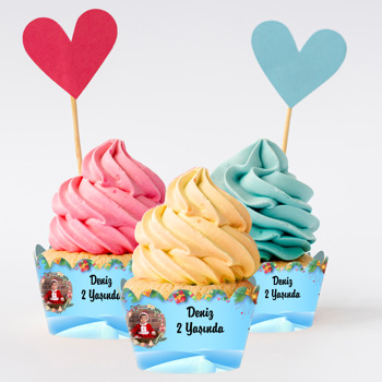 Yılbaşı Temalı Cupcake Sargısı