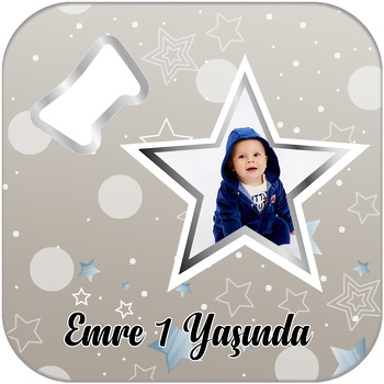 Yıldız Temalı Kare Magnet Açacak
