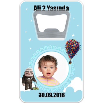 Yukarı Bak Temalı Dikdörtgen Magnet Açacak