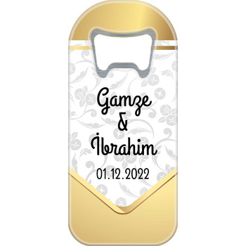 Zeytin Desen ile Gold Şerit Temalı Uzun Magnet Açacak
