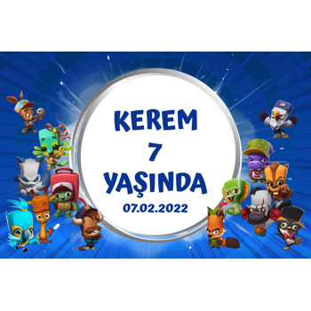 Zooba Temalı Doğum Günü Afiş