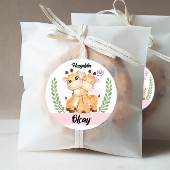 Zürafa Ailesi Temalı Sticker