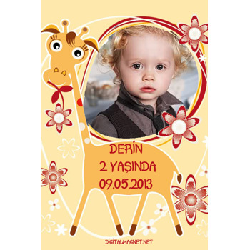 Zürafa Çerçeveli Magnet
