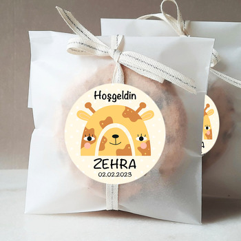 Zürafa Gökkuşağı Temalı Sticker